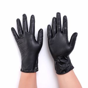 China EN455 Thickened Drilled Industrial Nitrile Glove For Car Repair on sale
