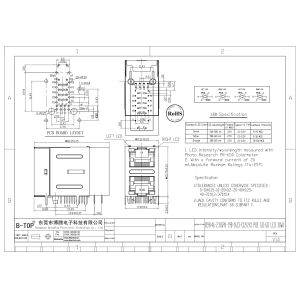 Female RJ45 Modular Connector , Lan RJ45 Connector POE Function 120 - 150V AC