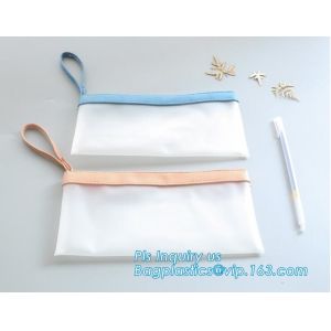 Personalized Neoprene Pencil Case, Neoprene Pencil Bag, Zipper Transparant PVC