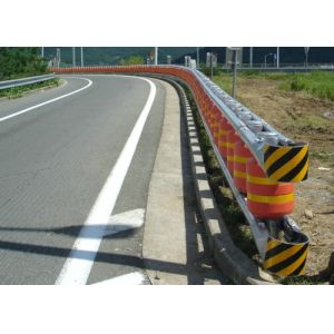 China Yellow Red Color Traffic Safety Roller Barrier Road Spinning Barrel D350XL500mm on sale