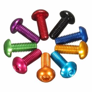 Plastic M3 8mm Round Head Anodized Aluminum Hex rc Screws for INCH Measurement System
