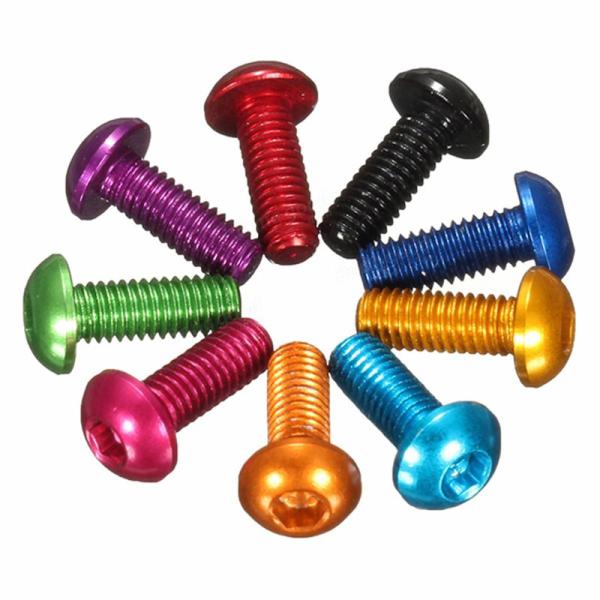 Quality Plastic M3 8mm Round Head Anodized Aluminum Hex rc Screws for INCH Measurement System wholesale