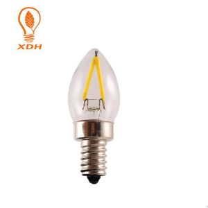 Warm White Candelabra LED Filament Bulb 2700K 2W C7 Night Light Bulb E12 E14