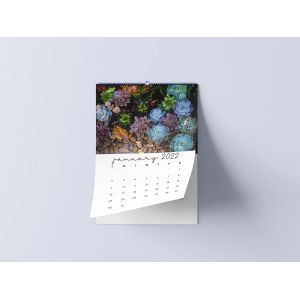 Matte Lamination Desk Calendar Printing 600-1000gsm Monthly Wall Calendars