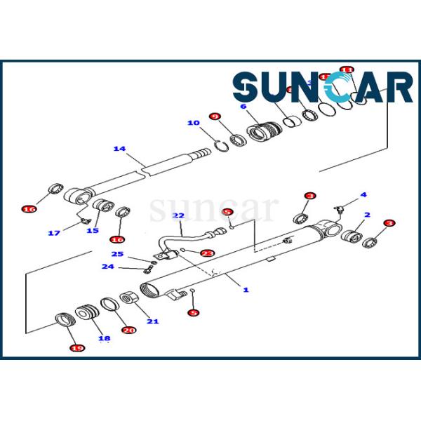 Quality Bucket Oil Seal Kit 707-98-15760 Parts Komatsu PC40MR-2 Excavator Service Kit Hydraulic Cylinder wholesale