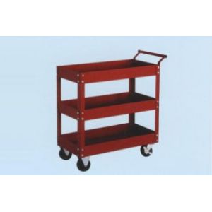 Competitive price 3 Tray Rolling Tool Cart Coated with Red High Glossy Powder