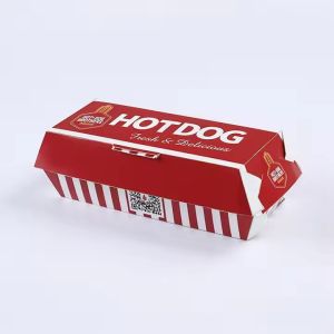 Customized Takeaway Hot Dog Box Practical Food Container for Fast Food