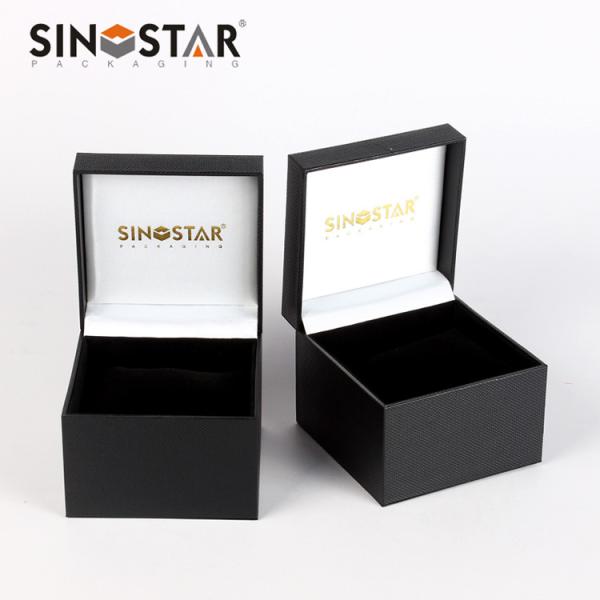 Quality OEM Plastic Watch Box With PU Texture Inside Material Custom Logo For wholesale