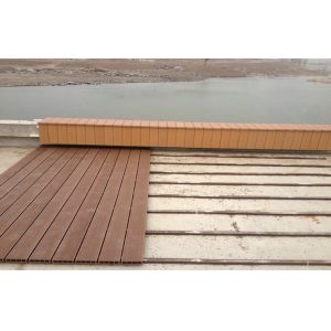Polishing Engineered WPC Deck Flooring , Waterproof WPC Railing Construction
