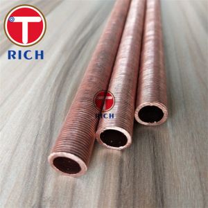 Low Fin Seamless Copper Alloy Tube C10200 B75 12.7×1.2mm Annealed Finish