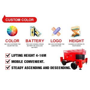 Mobile Electric Self-propelled Hydraulic Scissor Lift Platform Table Aerial Man