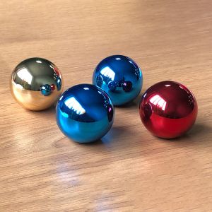 Metallic Sanwa Arcade Machine Accessories Ball Top With Red Blue Silver Color