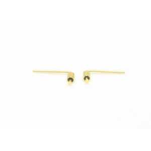 Right Angle Glass To Metal Seal Feedthrough Gold Wire Bonding Single Pin