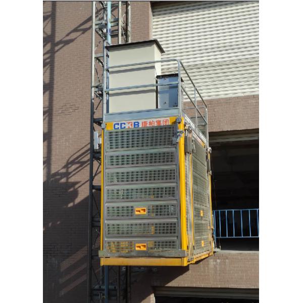 Modular Design Construction Material Hoist Rack And Pinion Type With LED Ceiling