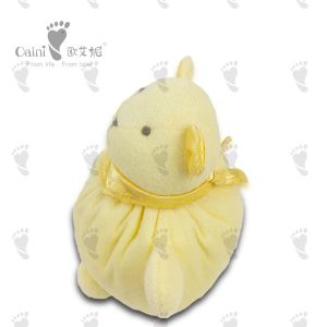 Soft Fat Custom Stuffed Animals 20 X 17cm Egg Yellow Stuffed Bear