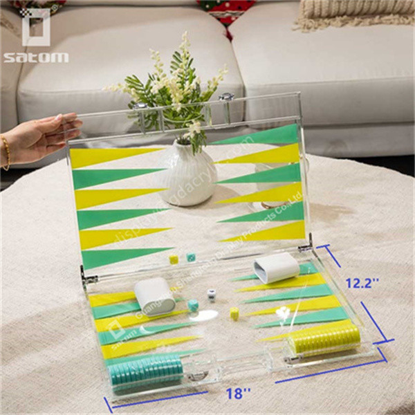 High-end Gifts Colorful Gift Box Package Customizable Pieces Acrylic Backgammon