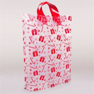 White Solid Retail Shopping Bag Customized Size Waterproof Plastic Gift Bag Easy