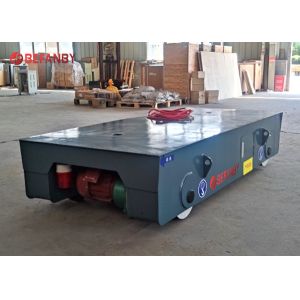 2T Flat Rail Road Electric Transfer Cart For Workshop Robot Handling