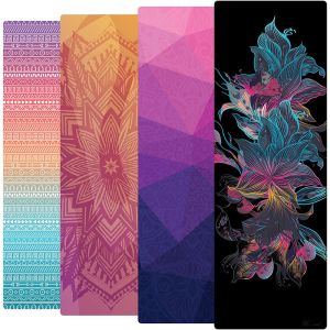 Custom Eco Friendly Nature Rubber Yoga Mat With Full Color Sublimation Print