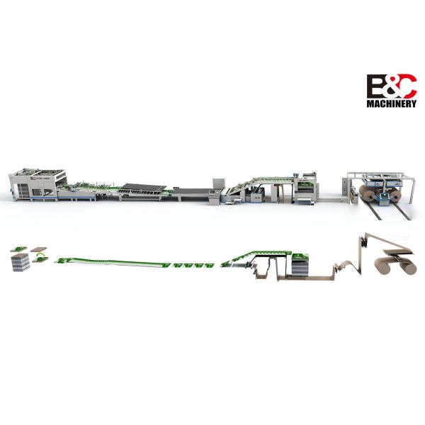 High Speed Flute Litho Laminator 1.0mm Automatic Roll Feeding Printed Paper