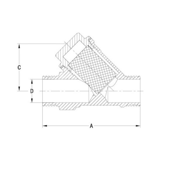 Forged Brass Filter Valve Nickel Plated Brass Y Type Strainer
