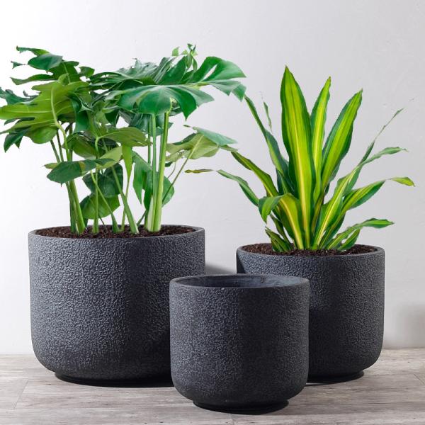 Outdoor Clay Pots Grey Clay Flower Pots Patio Planters MGO Pot Planter Set Large