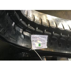 Width 400mm Excavator Rubber Tracks With 74 Links Black Color