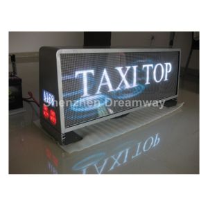 Customized 5mm Pixel SMD RGB Taxi LED Display 40000 Dots with Aluminum Cabinet ,