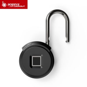 Black Keyless USB Rechargeable Door Lock Fingerprint Smart Padlock Quick Unlock