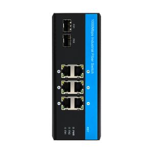 Hardened Network Switch 8 Port Gigabit Ethernet 2 SFP Fiber Unmanaged DIN35