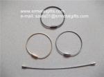 Black nickel plated steel wire loop with screw nut for wire cable keyring