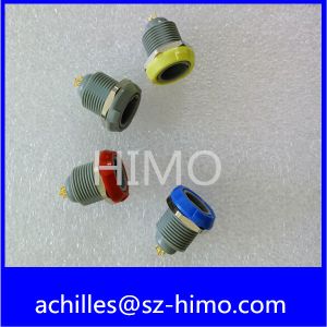 PAGPKG 1P series male and female Lemo plastic push pull connector with blue