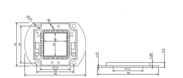 Professional Manufacture 50W Red High Power Grow Light Led Diode