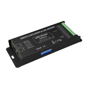12-24V 6A*6CH PWM 6 Channel DMX Controller For LED Fixture Dipswitch Addessing