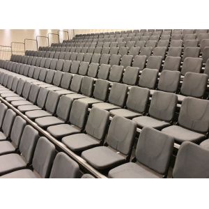 Conference Hall Comfortable Telescopic Seat Folding Chairs With Fabric