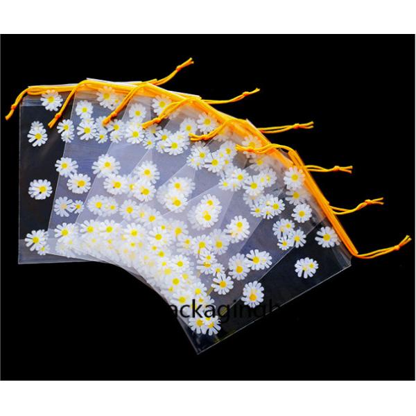 Quality 0.06mm Transparent LDPE Plastic Drawstring Bags wholesale