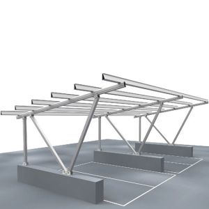 Pv System Structure Aluminum Solar Panel Carport Support with Natural Silver