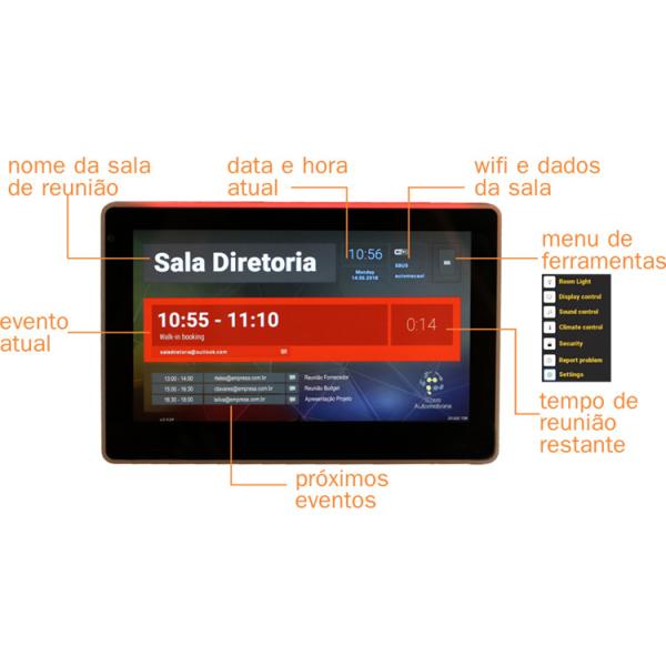 7 Inch Smart Home Android Tablet Wall Mountable POE Powering LED Light Display