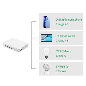 Outdoor Solar Power Station Generator 125Wh Lithium Ion Energy System Charging