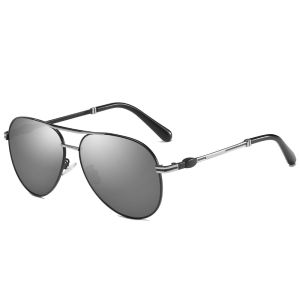 Memory Mens Metal Frame Sunglasses Spring Leg Fashion Polarized
