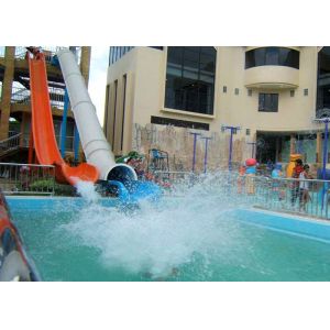 Amusement Park Pipe Water Slide / Fun Water Slides Anti Fading With UV
