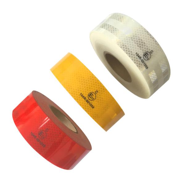 Quality ECE 104R conspicuity 2 Inches 150 Feet White Red Yellow Reflective Tape For Truck wholesale