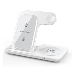 Black And White 3 In 1 Wireless Charger Type-C Fast environmentally friendly