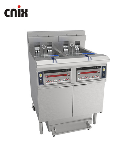 Quality 28.6kw Double Tank Big Capacity Digital Computer Panel Electric&gas Chips Open Fryer Machine wholesale