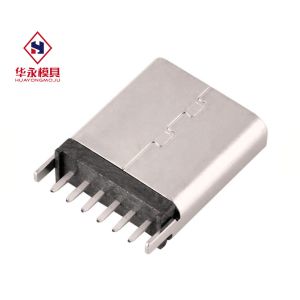 10.0mm DIP Type PCB 6 Pin Vertical Usb C Connector