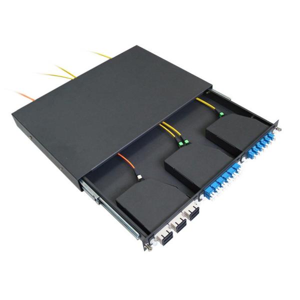 Quality Simplex / Duplex SC LC MPO Patch Panel 24 Port  , Pre Terminated Fiber Patch Panel wholesale