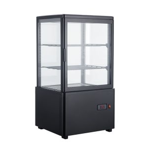Convenience Store Vertical 4 Flat Glass Countertop Display Chiller