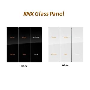 UK 86 Type Standard Tempered Glass KNX Smart Wall Light Switch