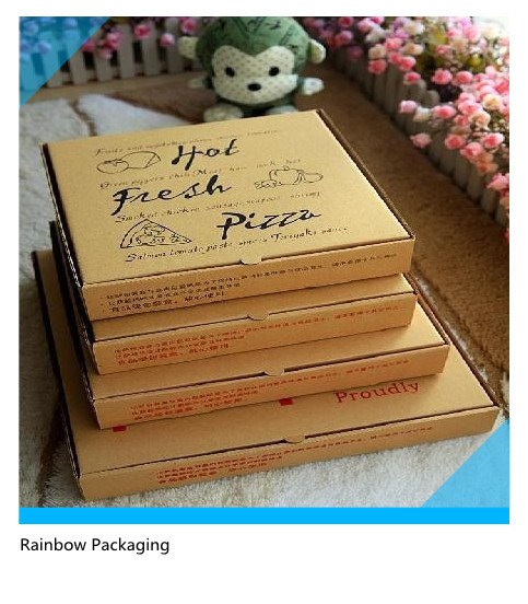 Quality Take Away Pizza Paper Box Packaging Foldable With Printing Surface wholesale