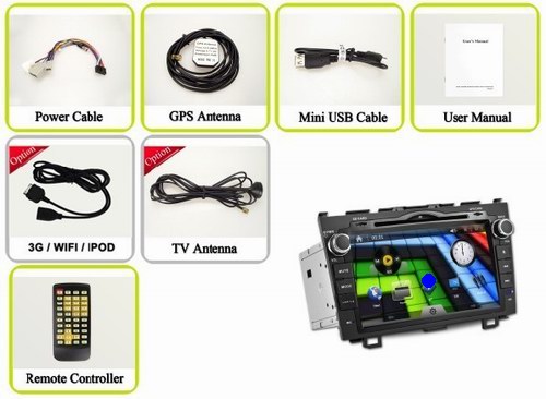 Car DVD Player multimedia car radio With GPS Navigation for Honda CRV 2008-2011 OCB-8615